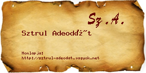 Sztrul Adeodát névjegykártya